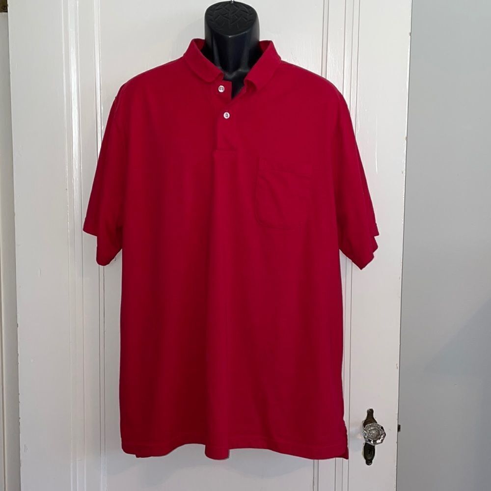Saddlebred Comfort Flex red polo shirt‎